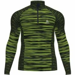 Odlo T-SHIRT ML BLACKCOMB ECO HALF ZIP LIME GREEN