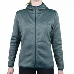 AZIMUT OUTDOOR LADIES HOODIE FLEECE JACKET EXPLORE GREEN