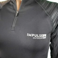 IMPULSE OUTDOOR LADIES FLEECE 1/2 ZIP TOP TRAIL+ BLACK -Vélo Soldes 2023 14aca7b3ae2d613f381472b51be5