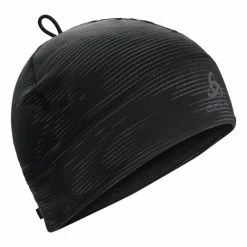 Odlo BONNET POLYKNIT WARM ECO PRINT HAT BLACK REFLECT