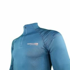 IMPULSE OUTDOOR MEN FLEECE 1/2 ZIP TOP TRAIL+ AQUA MARINE -Vélo Soldes 2023 24e86457ea479d0868bd10f84a78
