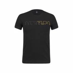 MONTURA T-SHIRT BRAND BLACK - GOLD
