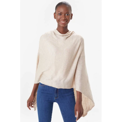 LOLE PONCHO TRAVEL WRAP OATMEAL 3 LOLE PONCHO TRAVEL WRAP OATMEAL