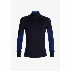 Icebreaker T-SHIRT ML M 260 ZONE 1/2 ZIP MIDNIGHT NAVY/ROYAL NAVY