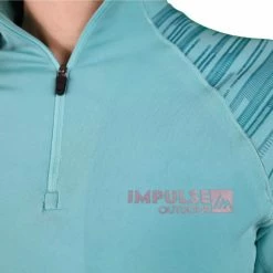 IMPULSE OUTDOOR LADIES FLEECE 1/2 ZIP TOP TRAIL+ TURQUOISE -Vélo Soldes 2023 31cec70c32d6b6d0f9909706edfa