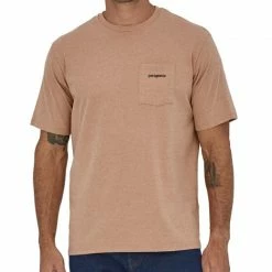 Patagonia T-SHIRT LINE LOGO RIDGE POCKET RESPONSIBILI CAMEL -Vélo Soldes 2023 387bd3ba63765334a09e8b85cff1