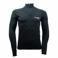 IMPULSE OUTDOOR MEN FLEECE 1/2 ZIP TOP TRAIL+ BLACK