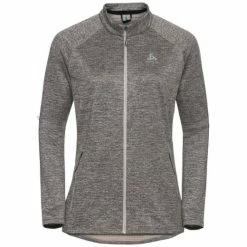 ODLO FRANCE SAS VESTE POLAIRE FEMME MID LAYER FULL ZIP TENCIA SILVER CLOUD MELANGE