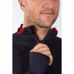 OGARUN TEE SHIRT MANCHES LONGUES ZIP OGA'LAYER MERINOS -Vélo Soldes 2023 54b22938447bd1ff8cd3895a2a4f