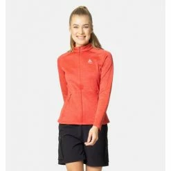 ODLO FRANCE SAS VESTE POLAIRE FEMME MID LAYER FULL ZIP TENCIA CAYENNE MELANGE