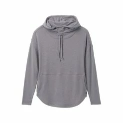 Prana SWEATSHIRT FEMME FORESTA TOP HEATHER GREY