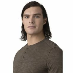 Prana T-SHIRT ML RONNIE HENLEY II OAK BARREL -Vélo Soldes 2023 6563405de00f7bab22ba94a0eeb6