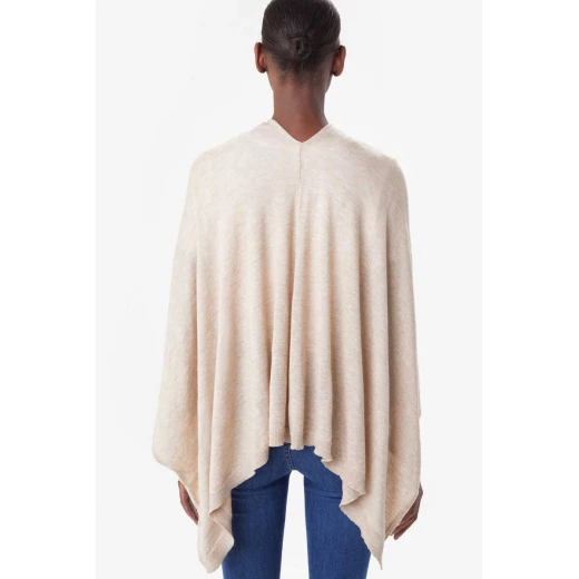 LOLE PONCHO TRAVEL WRAP OATMEAL 5 LOLE PONCHO TRAVEL WRAP OATMEAL – Image 3