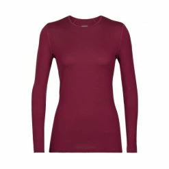 Icebreaker T-SHIRT FEMME ML 260 TECH CREWE CHERRY