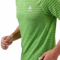 Odlo T-SHIRT ESSENTIAL SEAMLESS CREW NECK LIME GREEN -Vélo Soldes 2023 c3c2e4d351ca78d2a06b55b8a9a1