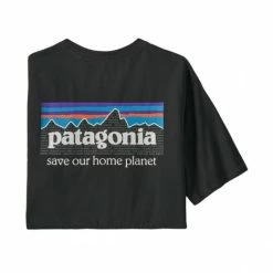 Patagonia T-SHIRT P-6 MISSION REGENERATIVE PILOT INK BLACK