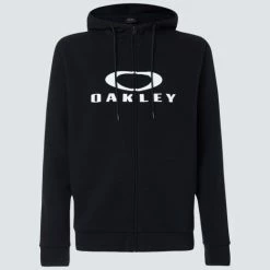 OAKLEY ICON LTD SWEAT BARK FZ HOODIE 2.0 BLACK WHITE