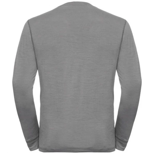 Odlo T-SHIRT MERINO 200 GREY MELANGE 4 Odlo T-SHIRT MERINO 200 GREY MELANGE – Image 2