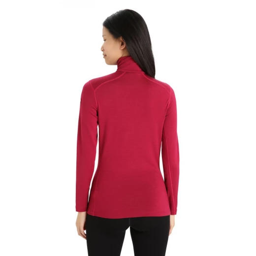 Icebreaker T-SHIRT ML FEMME 260 TECH 1/2 ZIP CHERRY 4 Icebreaker T-SHIRT ML FEMME 260 TECH 1/2 ZIP CHERRY – Image 2