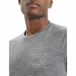 Icebreaker T-SHIRT TECH LITE II MOUNTAIN SUNSET GRITSTONE HEATHER -Vélo Soldes 2023 d7f704092e53fbd91b85303d8f30