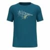 ODLO FRANCE SAS T-SHIRT ESSENTIAL PRINT CREW NECK SAXONY BLUE -Vélo Soldes 2023 e79965fa3194a4d3cebc87e6801c