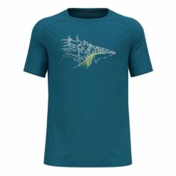 ODLO FRANCE SAS T-SHIRT ESSENTIAL PRINT CREW NECK SAXONY BLUE
