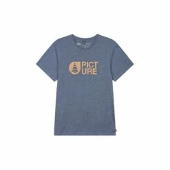 Picture Organic Clothing T-SHIRT BASEMENT CORK TEE DARK BLUE MELANGE