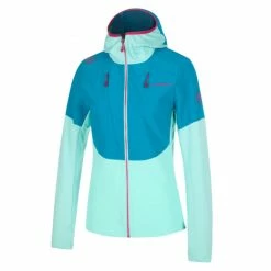 La Sportiva VESTE FEMME SESSION TECH HOODY TURQUOISE / CRYSTAL