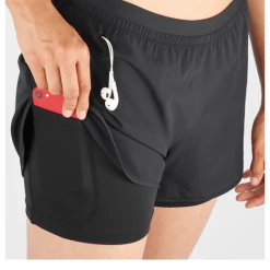 Salomon SHORT FEMME CROSS 2IN1 BLACK -Vélo Soldes 2023 fb68619806f30d7029deb8556c38
